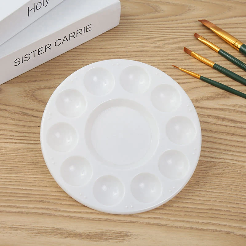 Tavolozza 10 Griglia Vassoio per pittura artistica Artista Acquerello Tavolozza di miscelazione in plastica Forniture