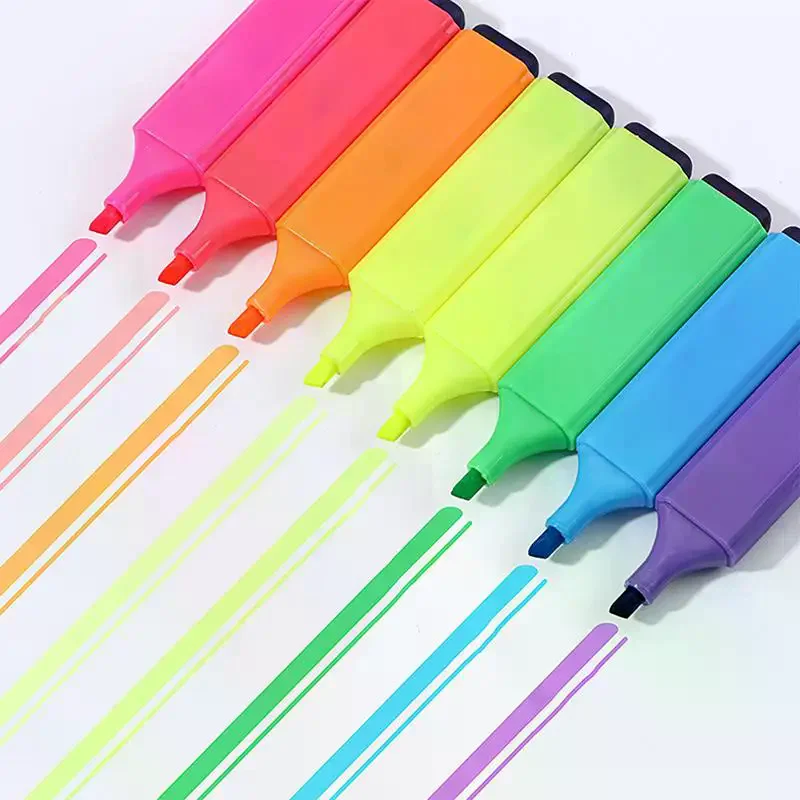 Highlighter Pens 4/6/8 Colors Color Key Light Drawing Note Taking Japanese Marker