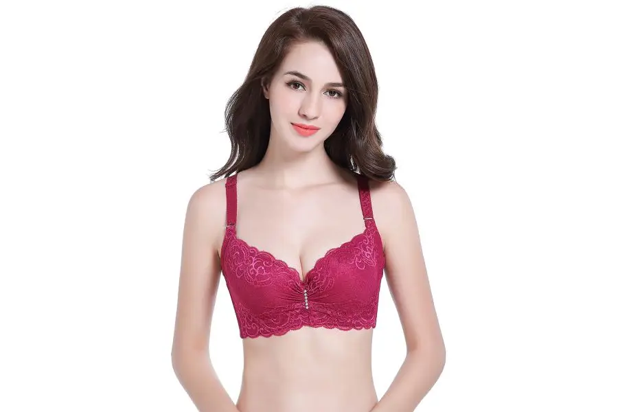 Sujetador fino Copa ajustable push up bra side gathering furu mm copa c grande e Copa mujeres ropa interior de talla grande