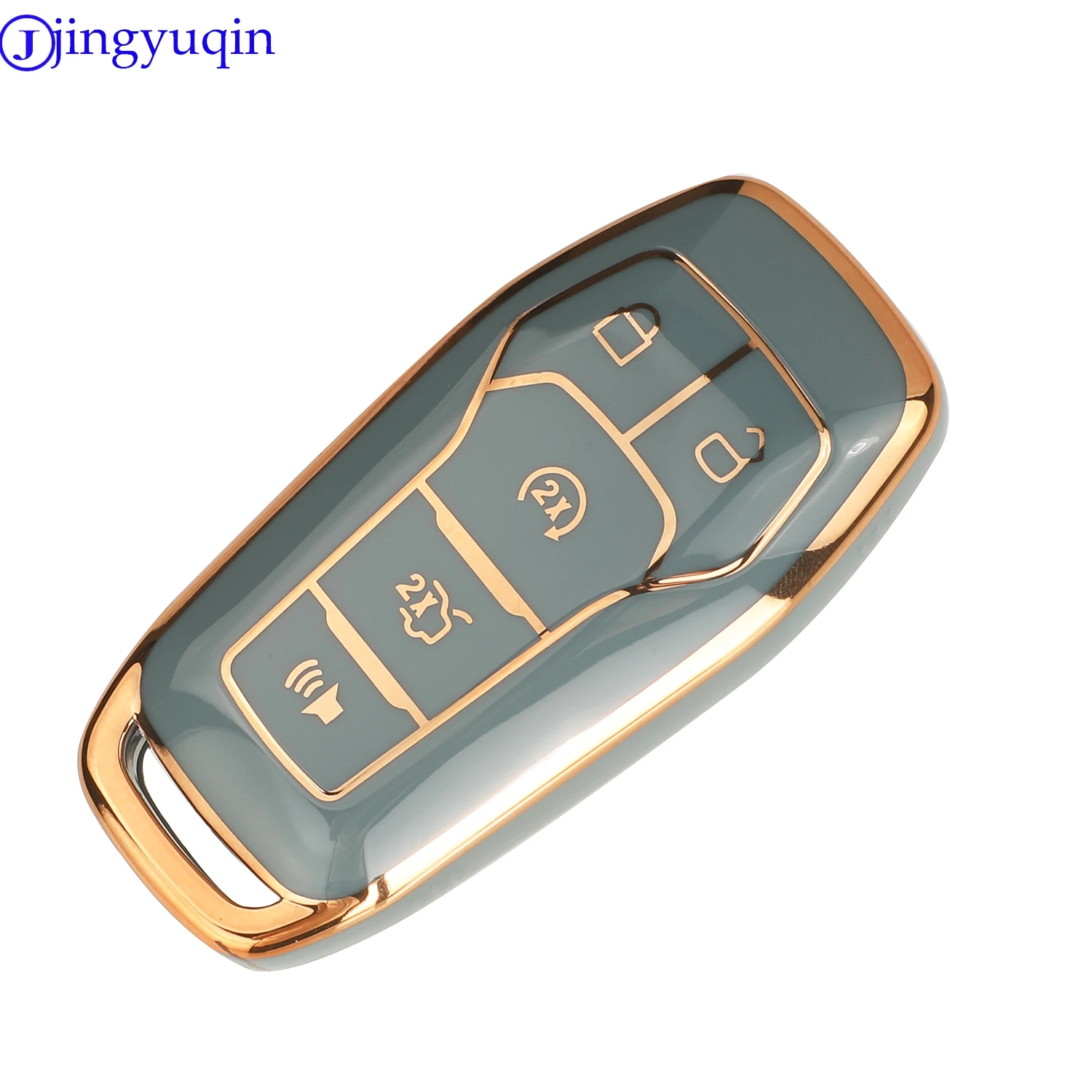 jingyuqin New TPU Car Key Shell Case For Ford Edge Explorer Fusion 2015 2016 2017 Cover Part