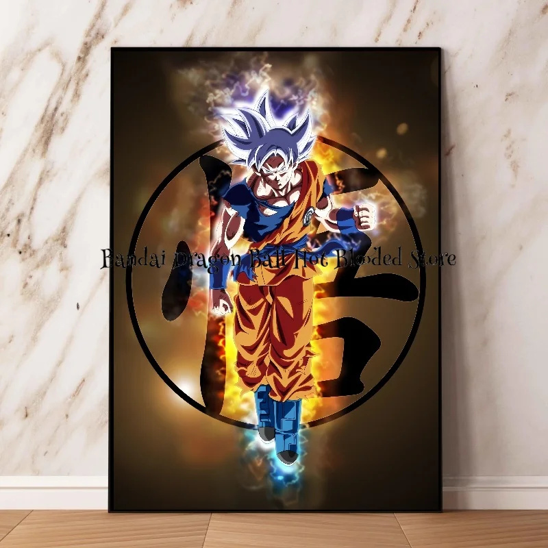 Japan Classic Hot-blooded Anime Dragon Ball Super Saiyan Goku HD Poster Decorative Painting Art Picture Birthday Gifts Kids Gift