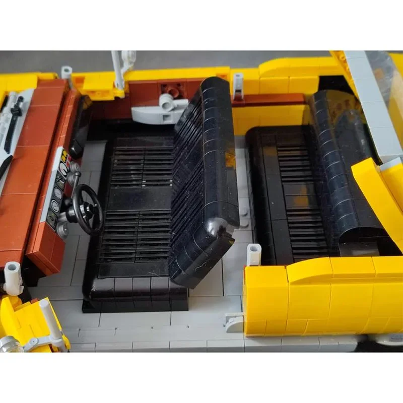 

MOC-120854 Yellow 1966 Classic Racing Car Assembly Splicing Building Block Model1662 Parts Building Block Kids Birthday Toy Gift