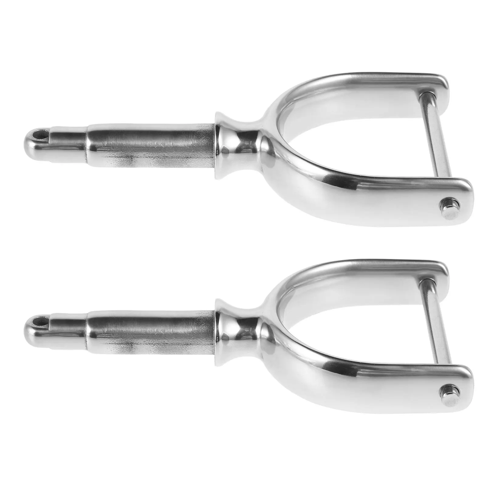 2Pcs Marine Oar Holder Stainless Steel Oarlock Socket for Boat Yacht Row Lock Paddle Bracket Clamp on Installation