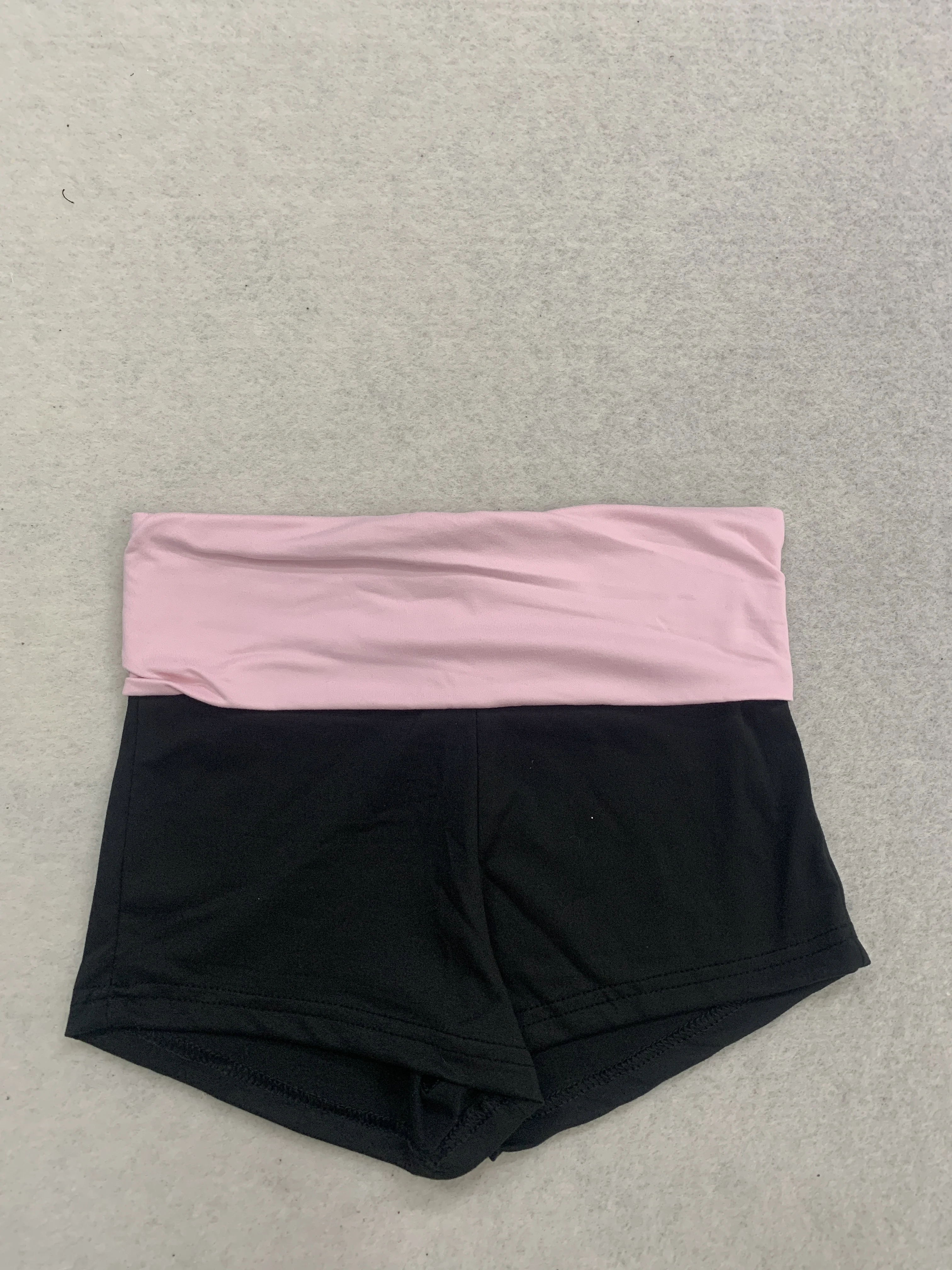 Summer Subculture Black Pink Contrast Folding Waist Hot Pants Hot Pants