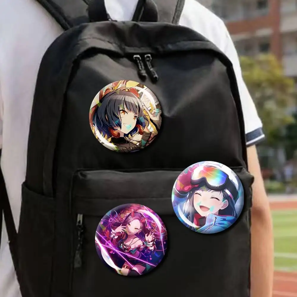 VBS-DJ S-Shiraishi An Round Badge Pins Creative Pins Bag Decor Accessories Fan Collection Gifts for Friends