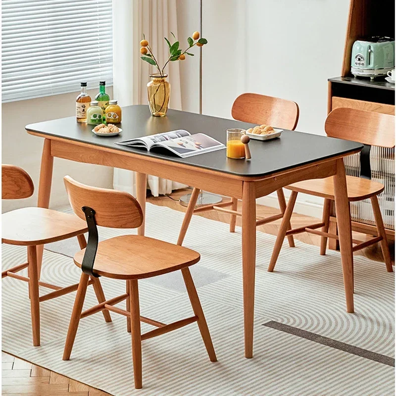 

Japanese Living Room Dining Table Kitchen Wooden Modern Meeting Dining Table Minimalist Design Home Furniture Tavolo Pranzo LLDT