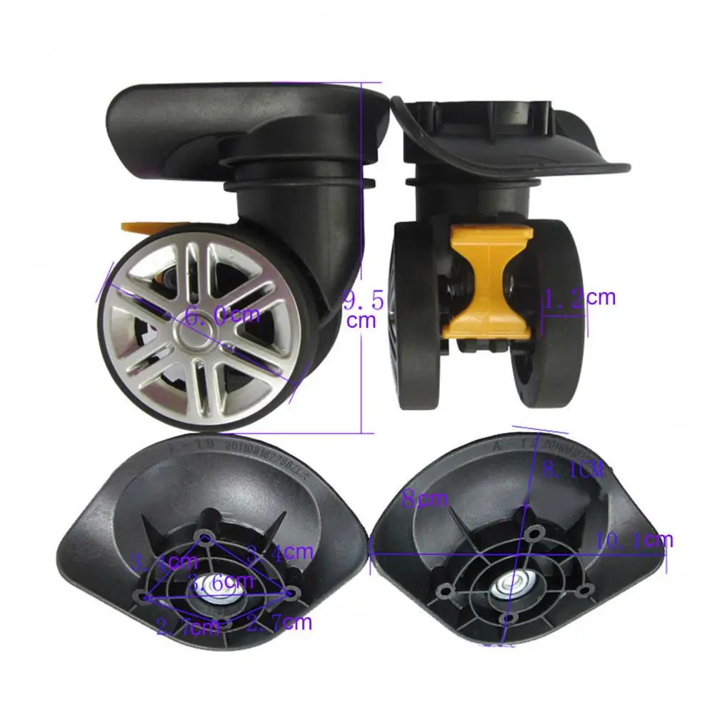 1Pair Universal Replacement Wheels Trolley Case Luggage Wheel Repair Travel Suitcase Parts Accessories Wheel