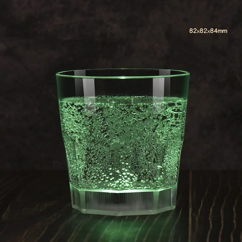 Verres à whisky lumineux LED, 6 pièces, clignotant standardisé pour fête, bar, boîte de nuit, clics, Noël, mariage, verre à vin w001