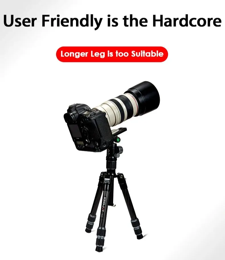 

KINGJOY 72cm Mini Carbon Fiber Tripod for Portable Tripod 360° Profile Ball Head 1/4'' Screw for Camera Video Camcorder Phone