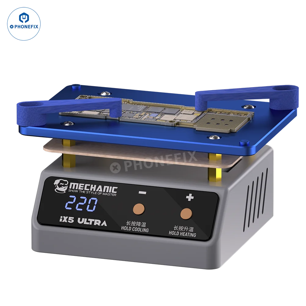 Mecánico IX5 plataforma de precalentamiento de estaño, Ultra a prueba de explosiones para X-16 Pro Max, capa de placa base, mesa de soldadura de