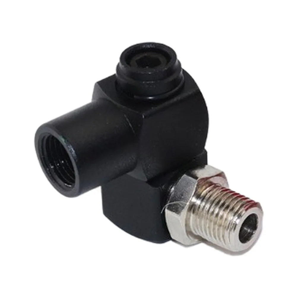 2 Pack 1/4in NPT 360 Degree Swivel Air Hose Fitting Quick Connect Metal Adapter For Pneumatic Compressor Tool Leak Black view 4