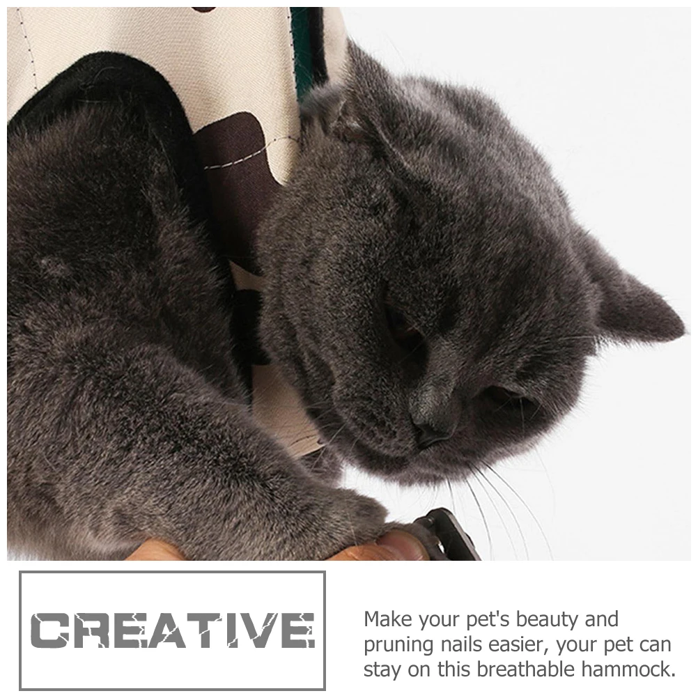 

Pet Hammock Grooming Sling Cat Dog Equipment Nail Trim Bed Small Pets Strong Support Breathable Oxford Random Pattern Heavy Duty