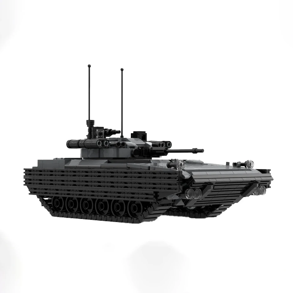 

MOC war equipment wheeled infantry fighting vehicle BMP1 modern military tank model assembly building blocks children's toys