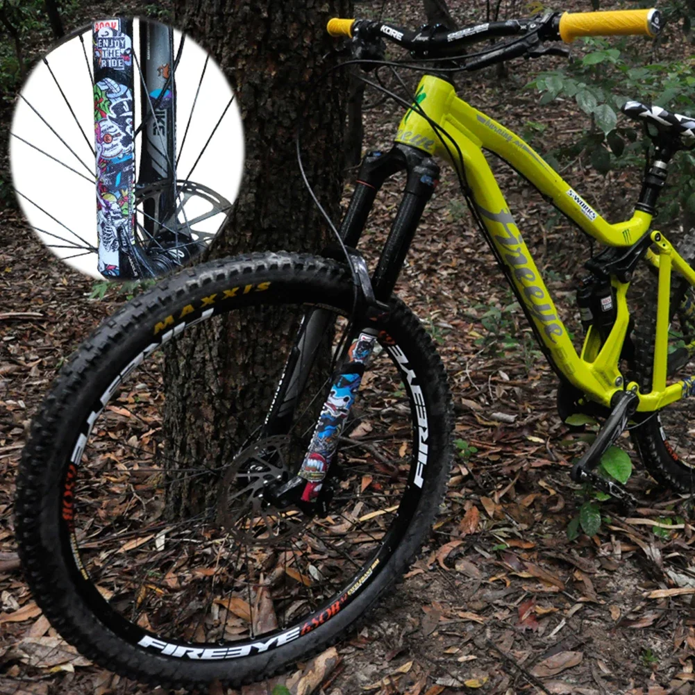 Road Bicycle Paster Guard Cover 3D Bicycle Front Fork Protective Stickers Mountain Road Bike Frame Sticker Scratch-Resistant