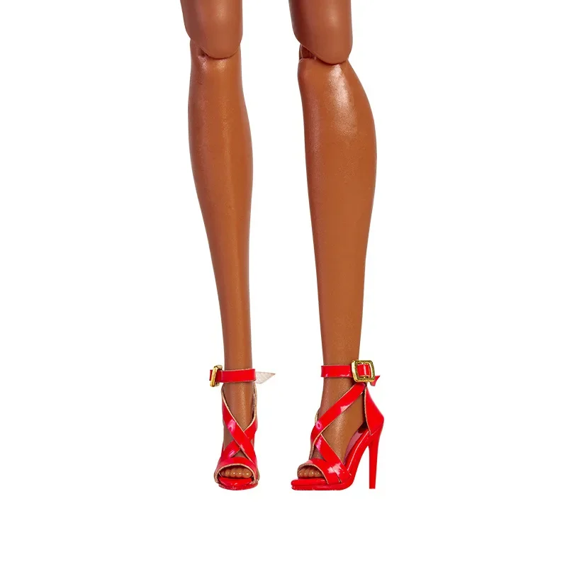 Cool doll boots / 30cm doll high heels long black boots / accessories for 1/6 BB Fr supermodel doll / dollhouse toys