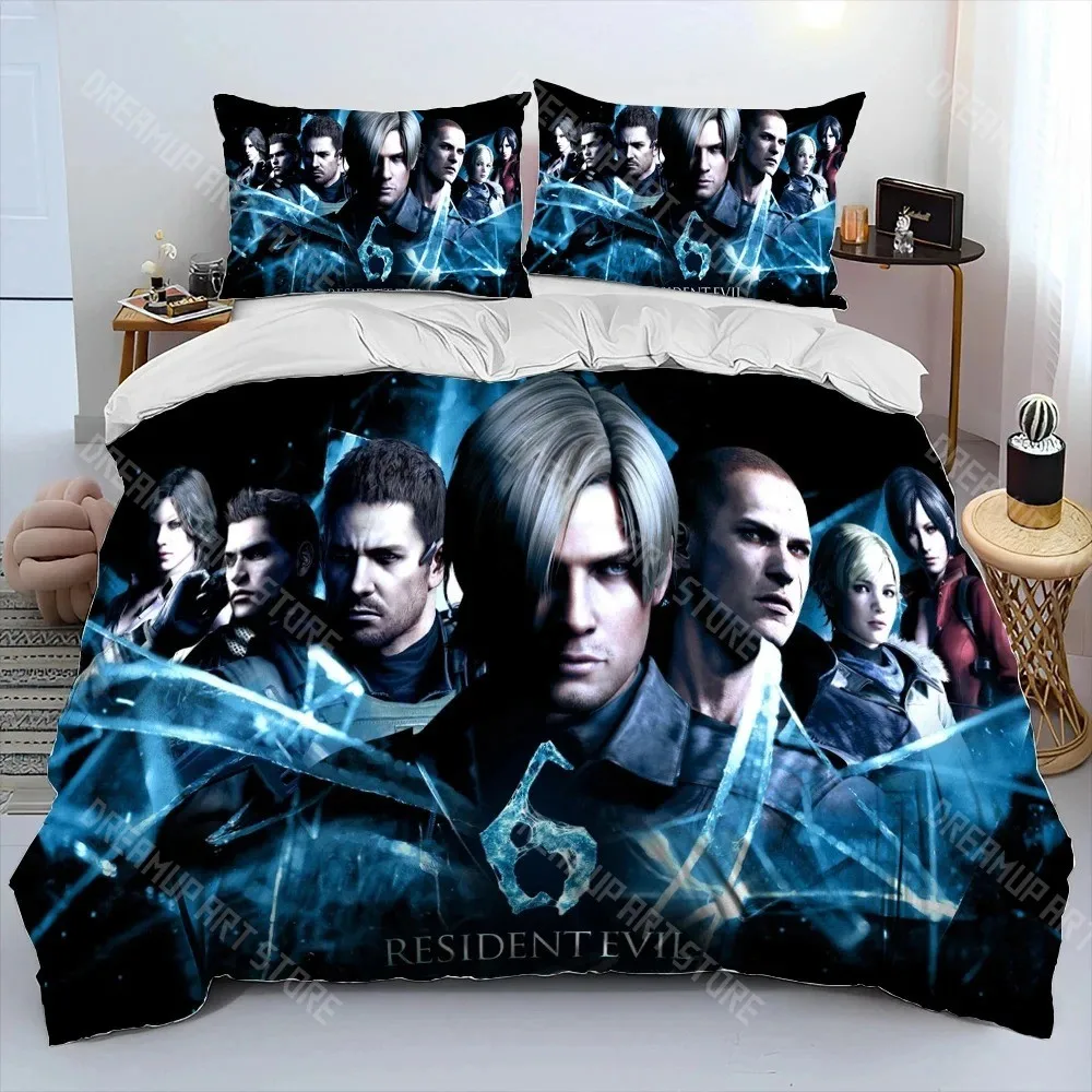 3D Printed R-Resident Game Evil Bedding Set for Boys Girls Duvet Cover Pillowcase Twin Queen King Full Single Double Sizes view 4