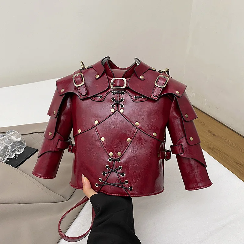 

Креативная ретро-броня на одно плечо, нейтральная уличная сумка в стиле панк, через плечо, нишевая дизайнерская мотоциклетная женская сумка