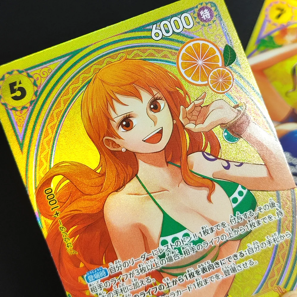 Self Made OPCG One Piece Japanese Nami OP01-016 Manga OP09-050 OP08-106 OP11-041 ST01-007 Game Collection Card Toy view 5