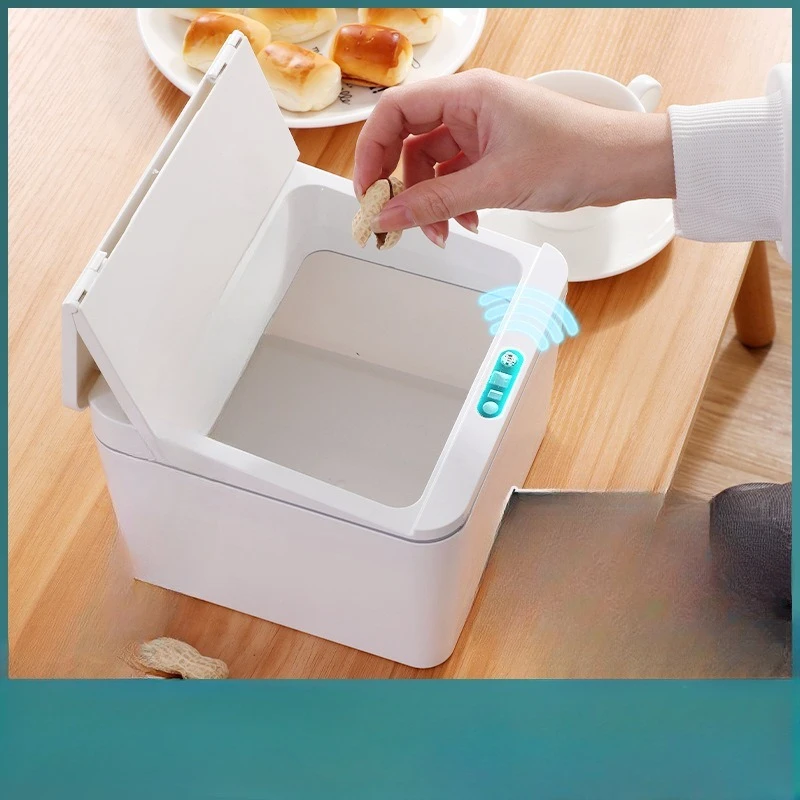 

Intelligent induction electric desktop car trash can, storage box box