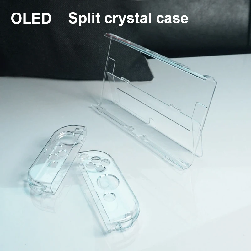 For Nintendo Switch OLED PC Transparent Crystal Case - Slim Split Design Console Cover with Hybrid (Switch/OLED/Switch Lite)
