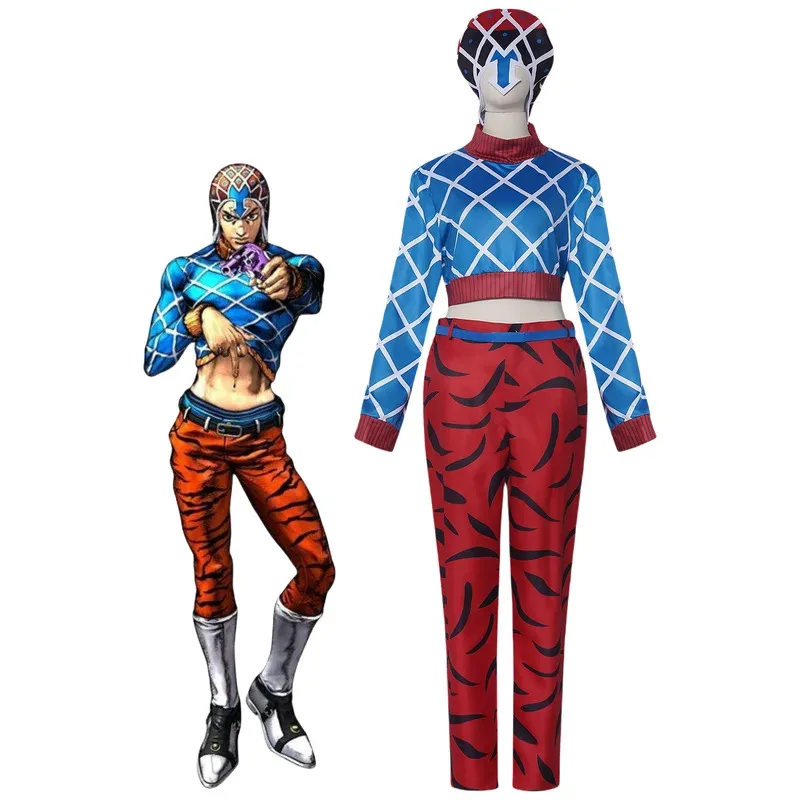 Guīdo Mista Cosplay Anime Guido Mista disfraz hombres mujeres fiesta ropa de Halloween