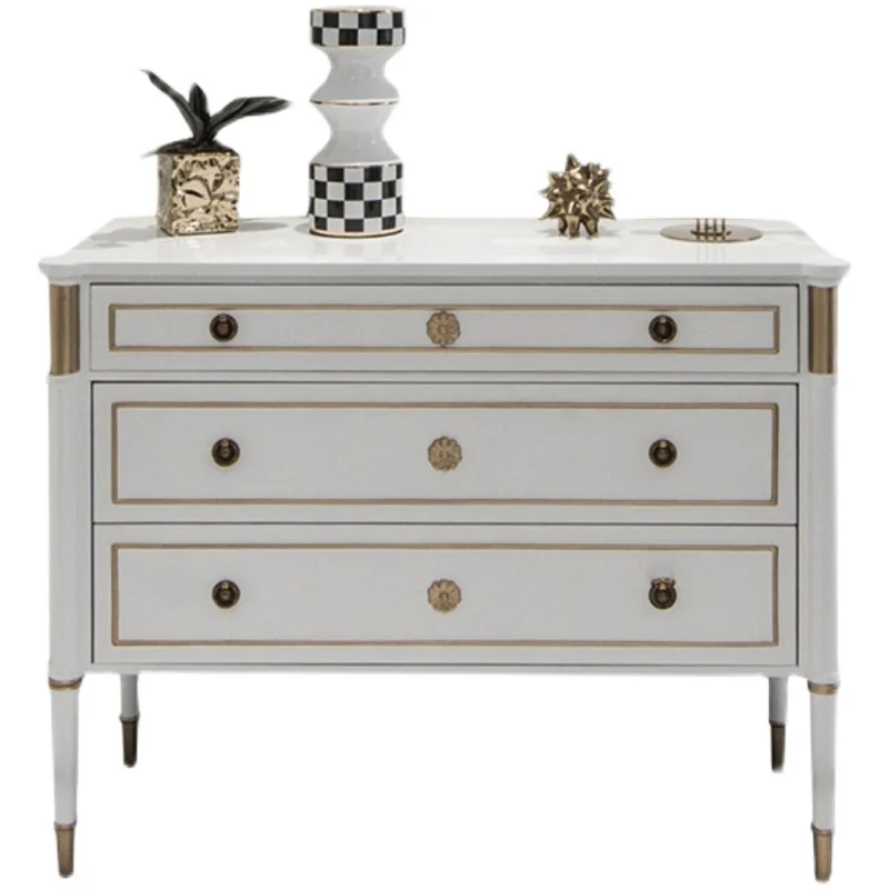 American chest log solid wood drawer storage locker