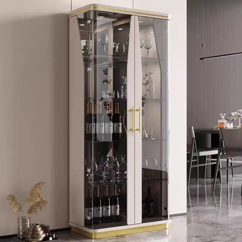 Cu=stom. Wine Cabinet Affordable Style Modern Simple Home Living Room Glass Wine Cabinet Hotel Bar Transparent Wine Cabine