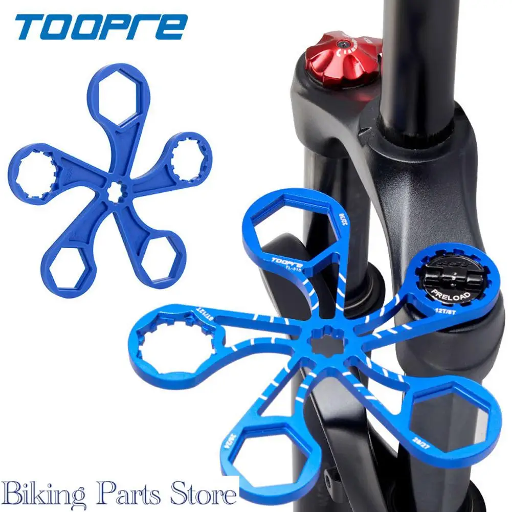 toopre MTB Bike Bicycle Suspension Front Fork Cap Wrench Tool 8T/12T For SR Suntour XCR/XCT/XCM/RST 24/26mm 27/28mm 30/32mm