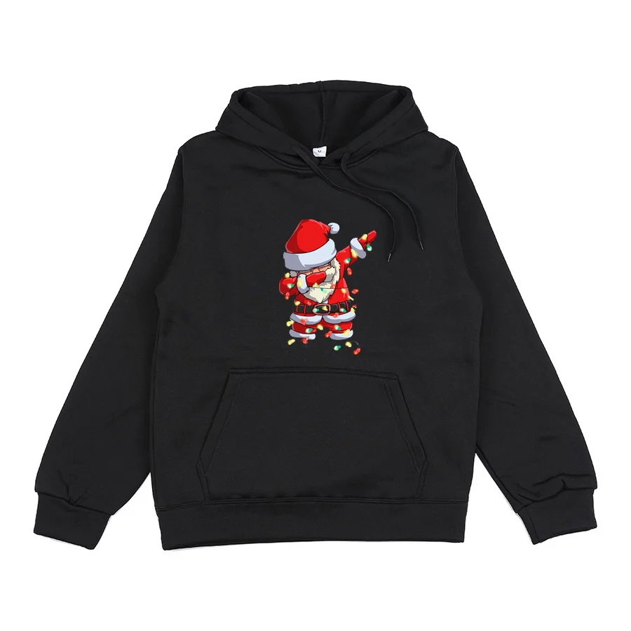 

Men's Hoodies Christmas Snowman Printed Autumn Style Women Hooded Sweatshirts Street Trend Leisure Pullover Santa Claus Coat