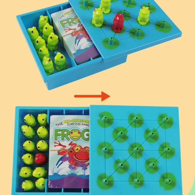Animal-Themed Board Game Set for Ages 3-12, Plastic Board with Integrated Counter and Deck Storage for 2-4 Participant 69HD
