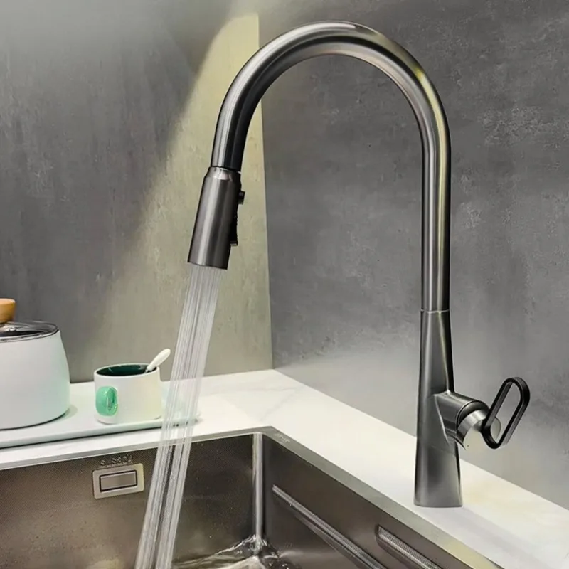 Flexible Bathroom Pull Out Faucet Colorful Household Hot Cold Wash Mixer Washbasin Faucets Kitchen Bathroom Accessories