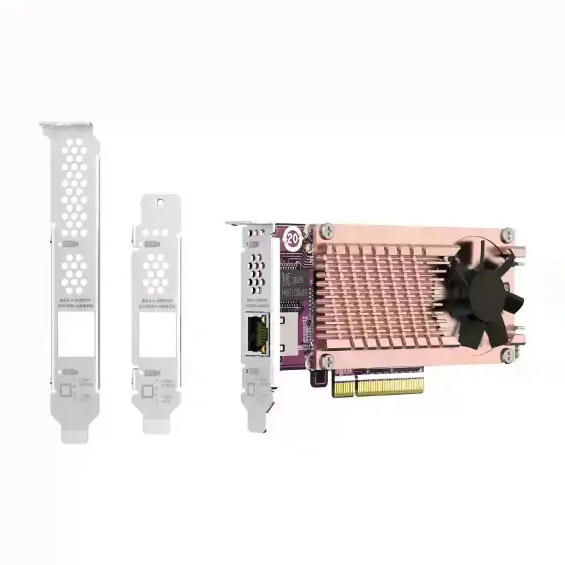 10GbE PCIe Expansion Network Adapter for NAS Storage Server Dual M.2 NVMe SSD Slots 1TB Built‑in Storage