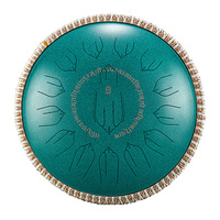 Hluru 15 Notes Electric Steel Tongue Drum 14 Inch 440 Hz 432 Hz 12 Inch 10 Notes Steel Tongue Drum Percussion Instrument ﻿