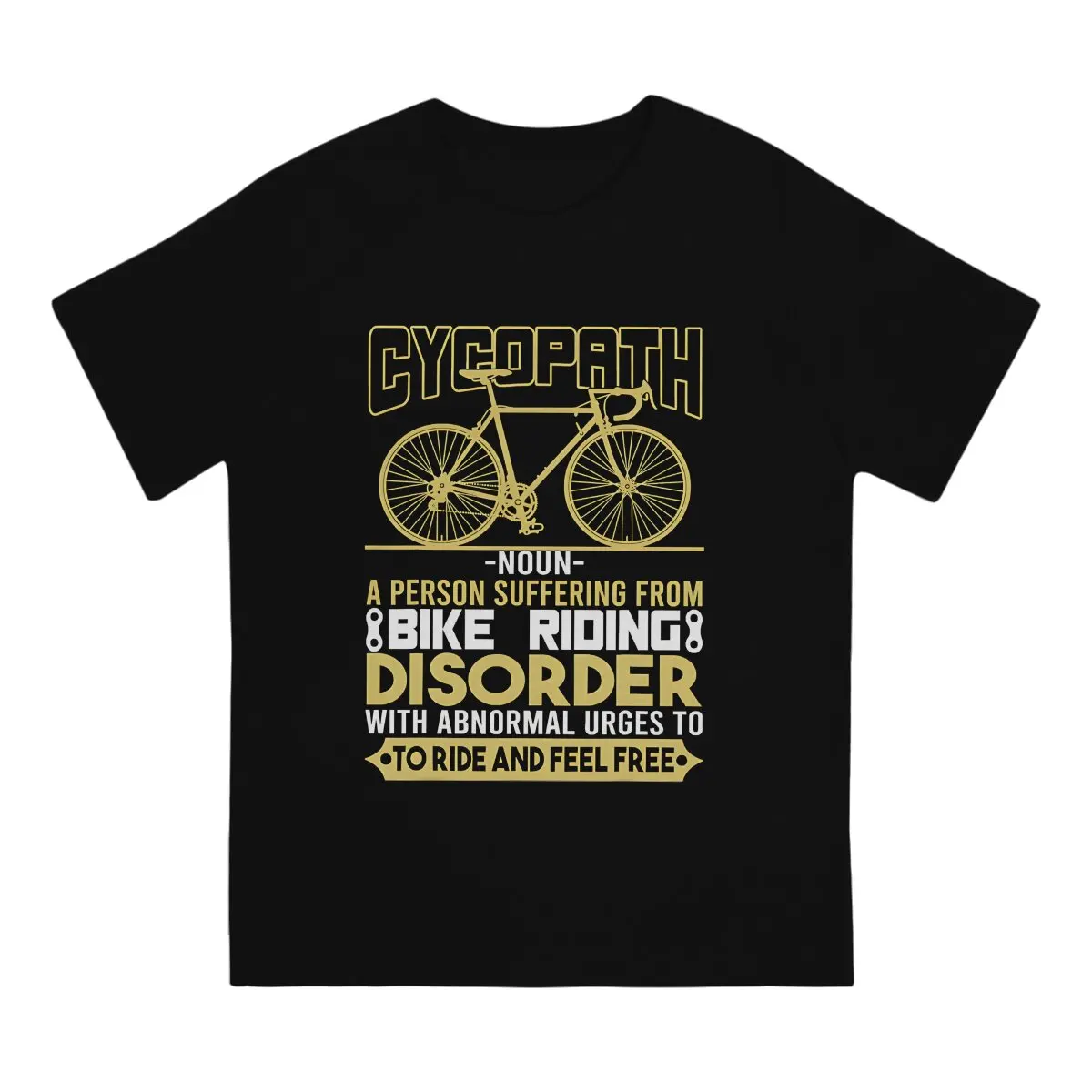 Men Cycopath Mountain Biking Cycling Bike Sticker Cotton Clothing Leisure Short Sleeve Crewneck Tees New Arrival T-Shirt