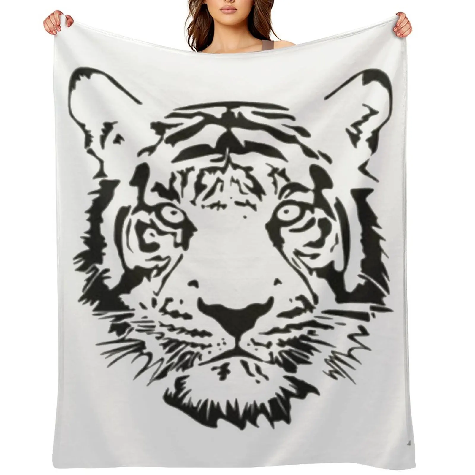 

Tiger face Throw Blanket Luxury Designer Large Luxury Throw Decorative Beds Blankets