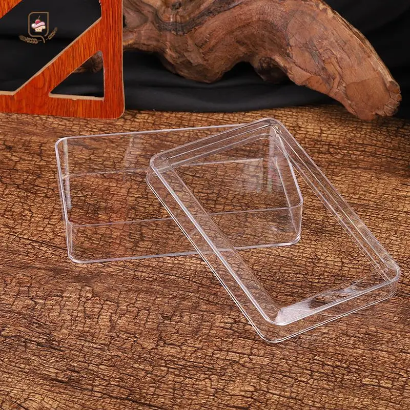 Rectangular Plastic Transparent Box Food Grade Ps Biscuit Nut Chocolate Candy Box With Lid