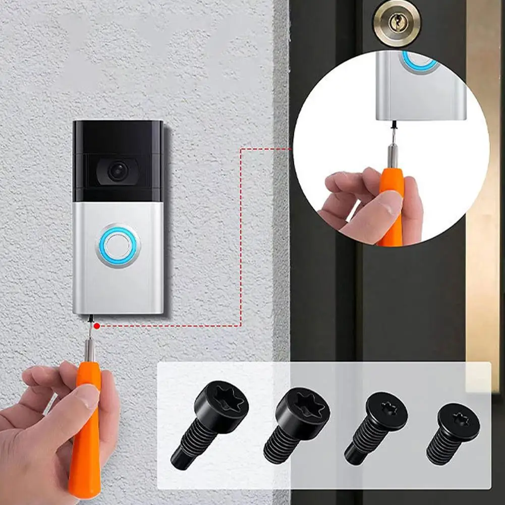 For RING Smart Doorbell T6/T15 Anti-theft Hardware Screws Plum Blossom Perforated Metal Accessories Equipment Screws