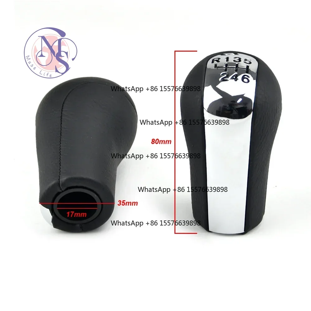 ZOCI-FOR Manual Gear Shift Knob With Dustproof Gaiter Boot, 5/6 Speed Car Interior Replacement Accessories