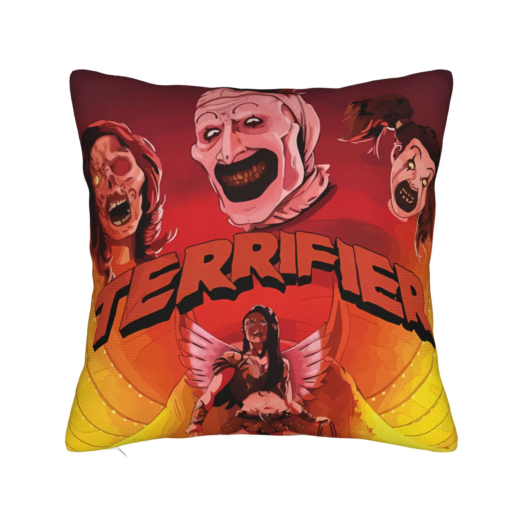 Terrifier Movie Pillow Cover  Fashion Pillow Case For Living Room Sofa Square Pillowcases Birthday Present