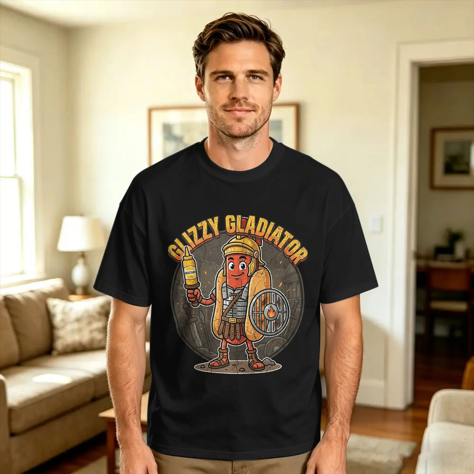 Bun Intended Funny Hot Dog Wiener Pun Graphic T Shirt Summer  Vintage T-Shirts 100% Cotton Leisure Tee Shirt Custom Top Tees