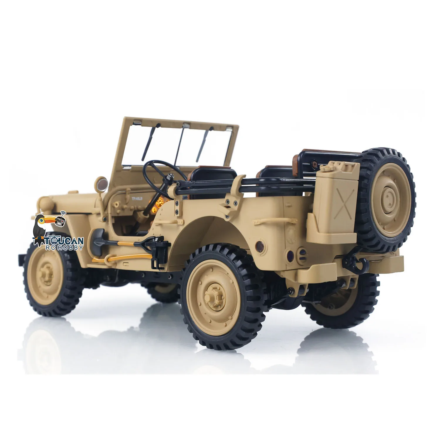 

Toys HG 1/14 2.4GHZ Open-top Remote Control Military Car HG4 58 RC Off Road Vehicle 4*4 Combat Model 2Speed Battery Radio