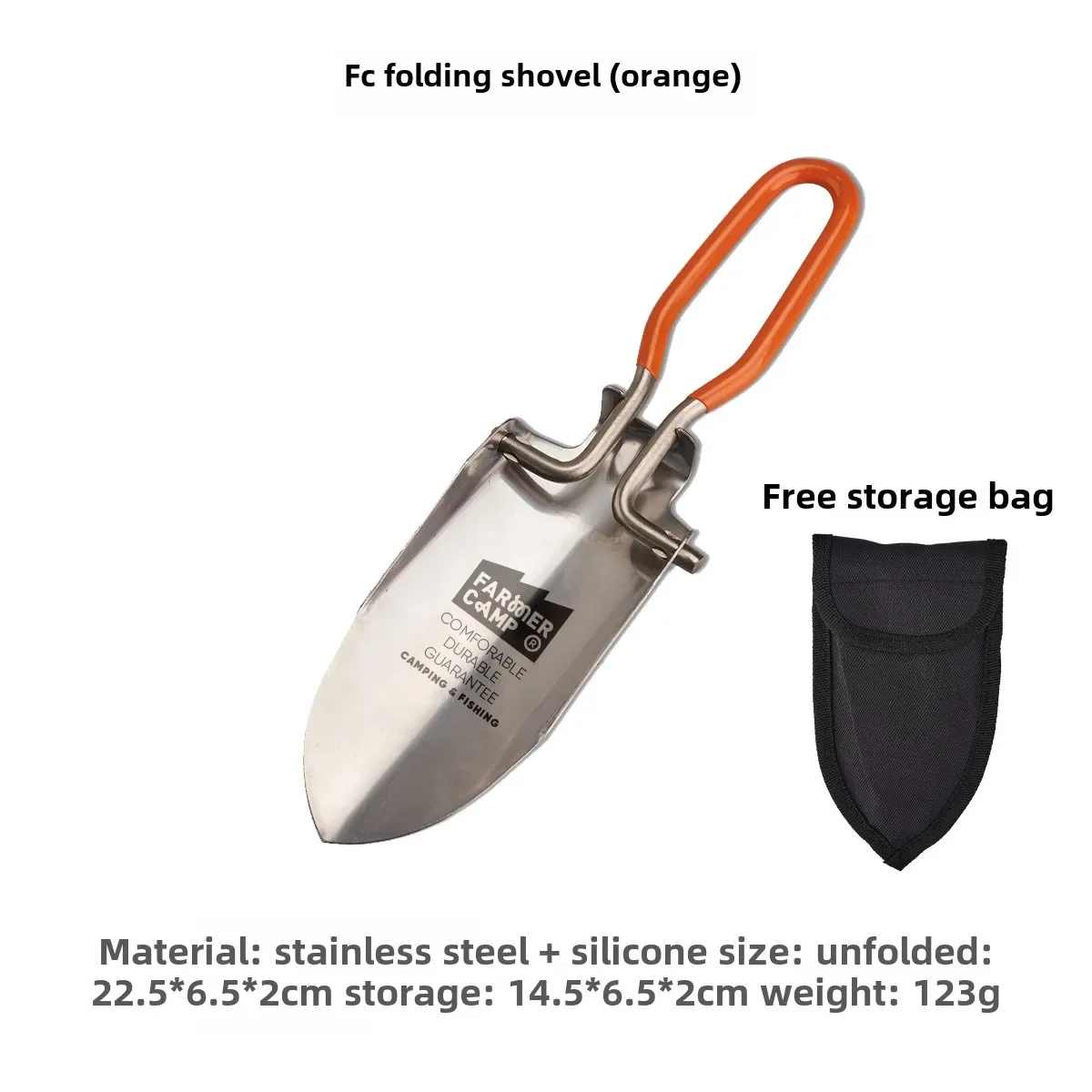 Small object fishing folding stainless steel small shovel potted plant mini sea shovel