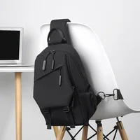 Bolso de hombro tipo bandolera con múltiples compartimentos para hombre, bolso deportivo para el pecho, impermeable, resistente al desgaste, para viajes y deportes al aire libre