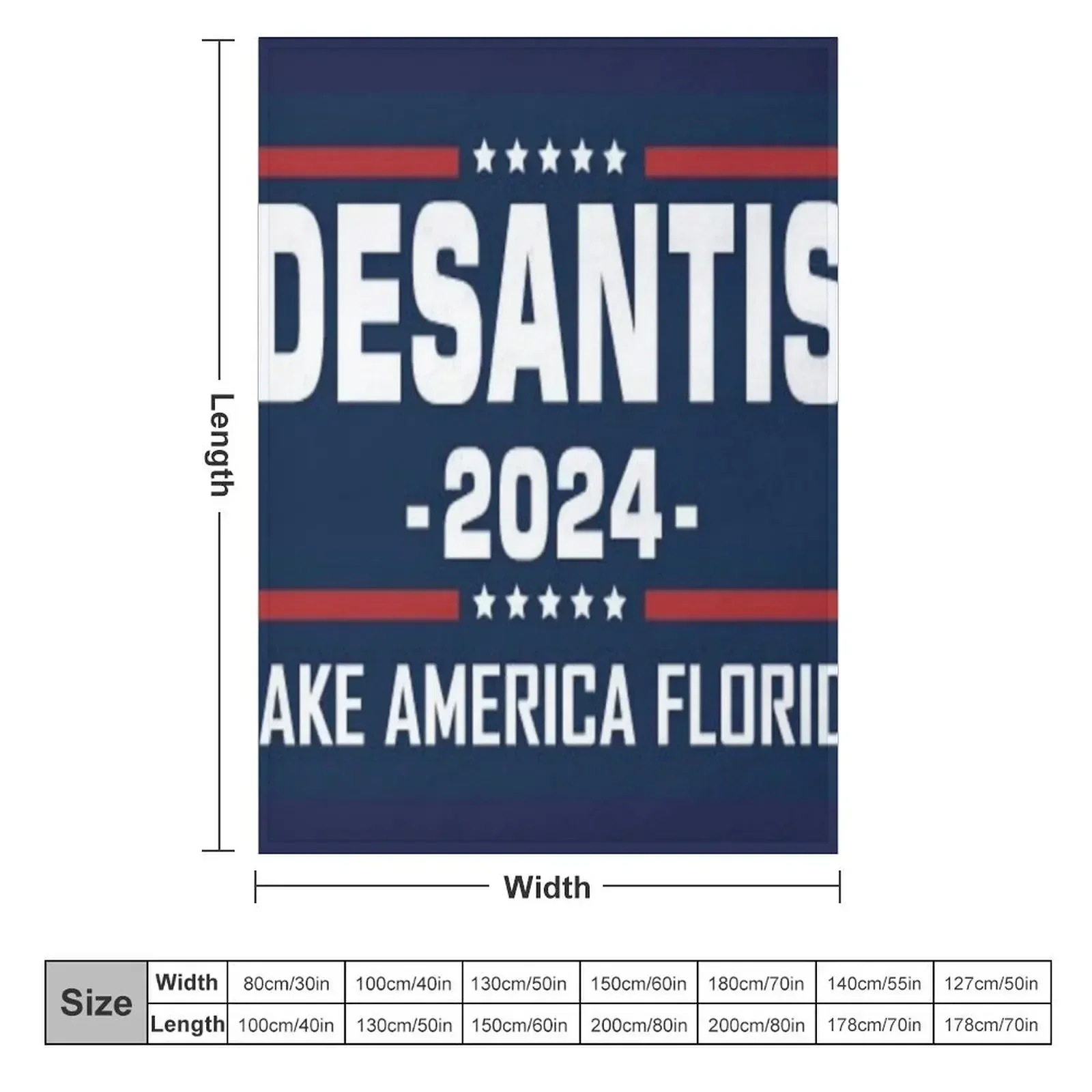 Ron Desantis 2024 - Make America Florida Throw Blanket christmas gifts Sofa Quilt Decorative Throw Furry Blankets