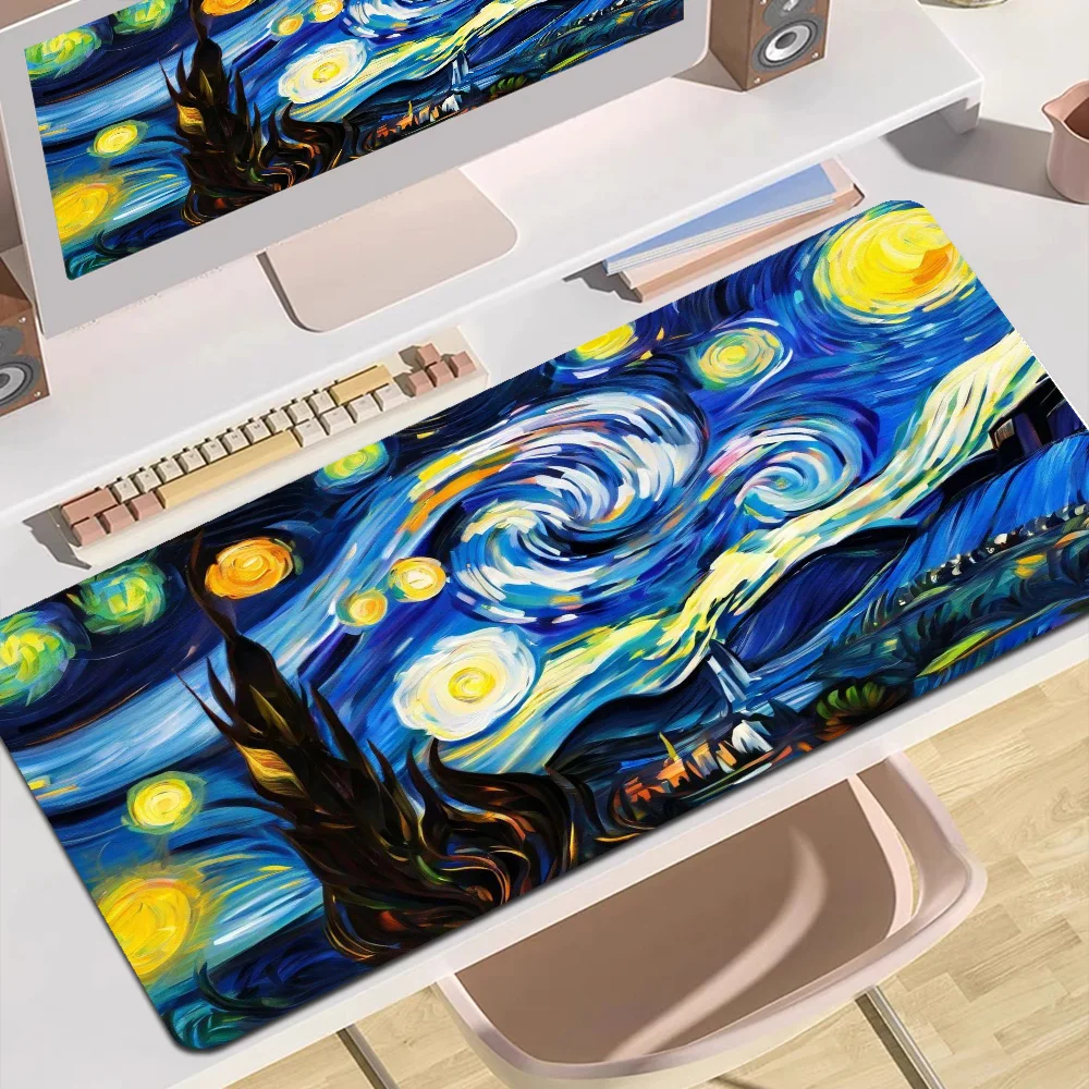 Van Gogh Art Painting Mousepad Boy Pad Natural Rubber Gaming Mousepad Desk Mat Size For Gameing World Of Tanks CS GO Zelda