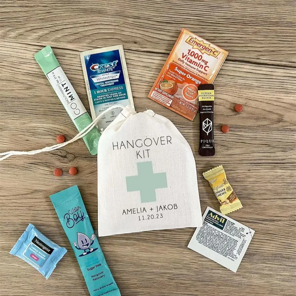 25PCS Hangover Kit - Bachelorette Party - Wedding Favor Bags - Bachelorette Gift Bags - Hangover Recovery Kit - Survival Kit - C