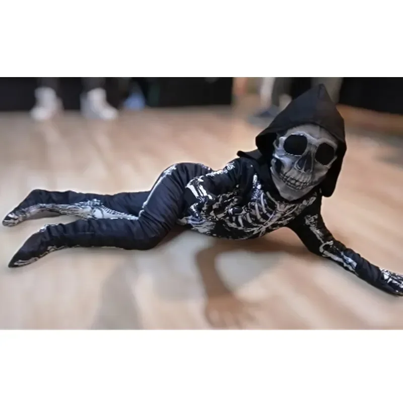 Cosbao 2022 Scary Zombie Costumes Kids Skeleton Costumes Cosplay Purim Halloween Costumes Kids Adult Men Women Boys Girls New