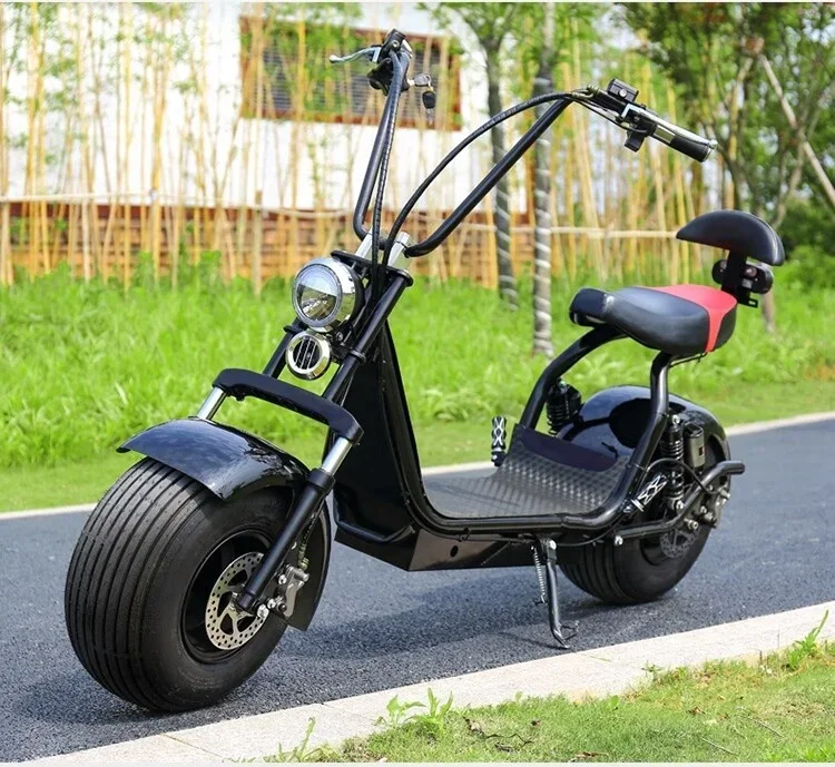 China Classic Popular Fat Tire 2 Wheel Electric Citycoco Scooter 1500w Adult Electric Motorcycle With Big Seat