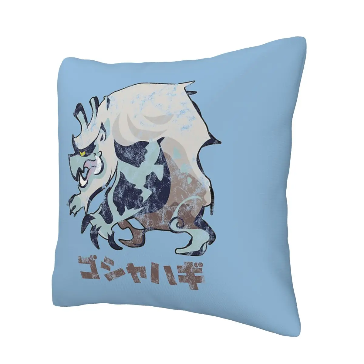 Monster Hunter Rise Goss Harag Kanji Icon Polyester Cushion Cover Gift Throw Pillow Case Cover for Home Double-sided Printing