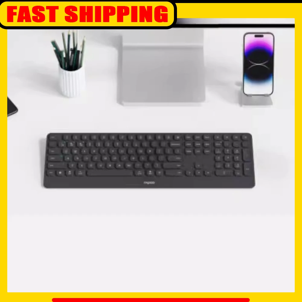 

Rapoo E9500G Keyboard Three Modes 409g Long Battery Life Low Delay Keyboards 3.9mm Ultra-slim Body Pc Accessories Gifts